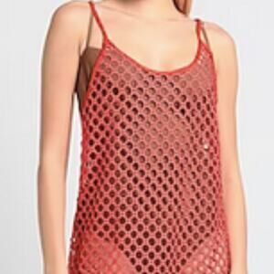 For Love And Lemons Red Swim Coverup